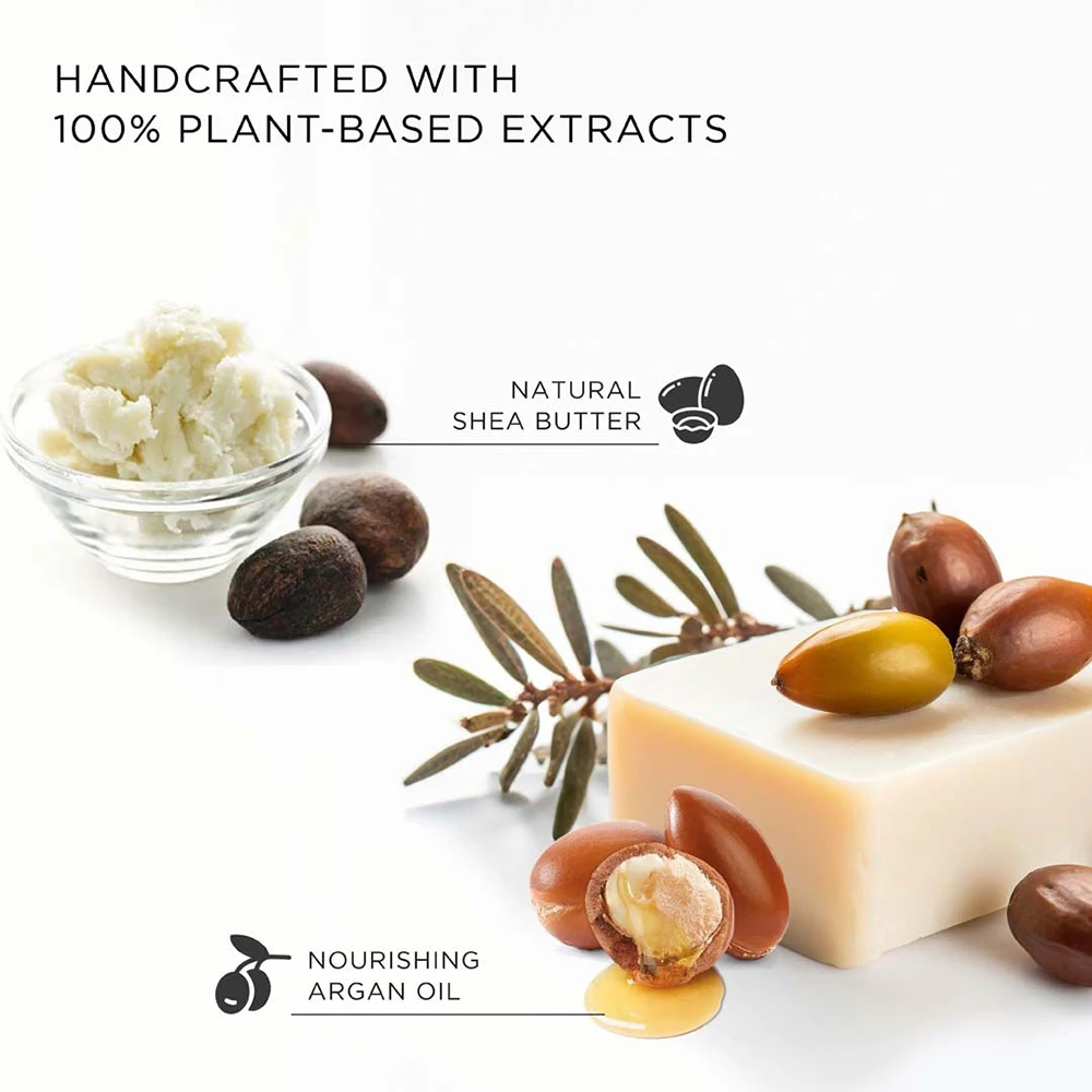 Factory 100G Essential Oils Handmade Solid Argan Oil Deep Cleansing Moisturizing Spot Remover Body & Face Wash Soap