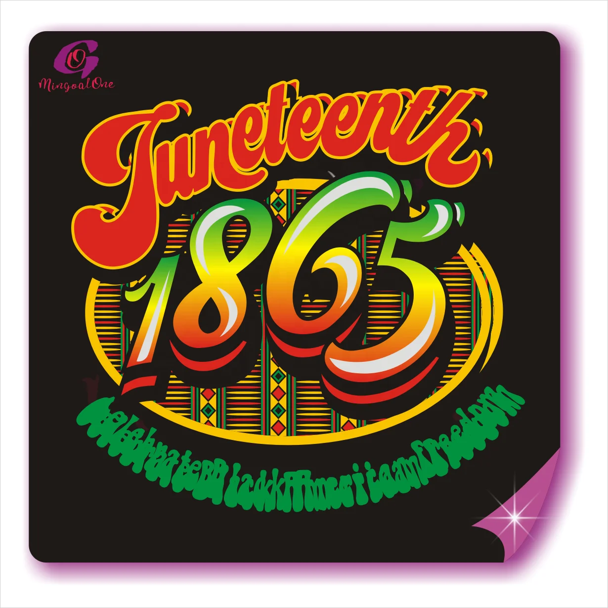 Top Selling Custom Juneteenth Design Heat Press Printing Transfer T shirt Vinyl Sticker