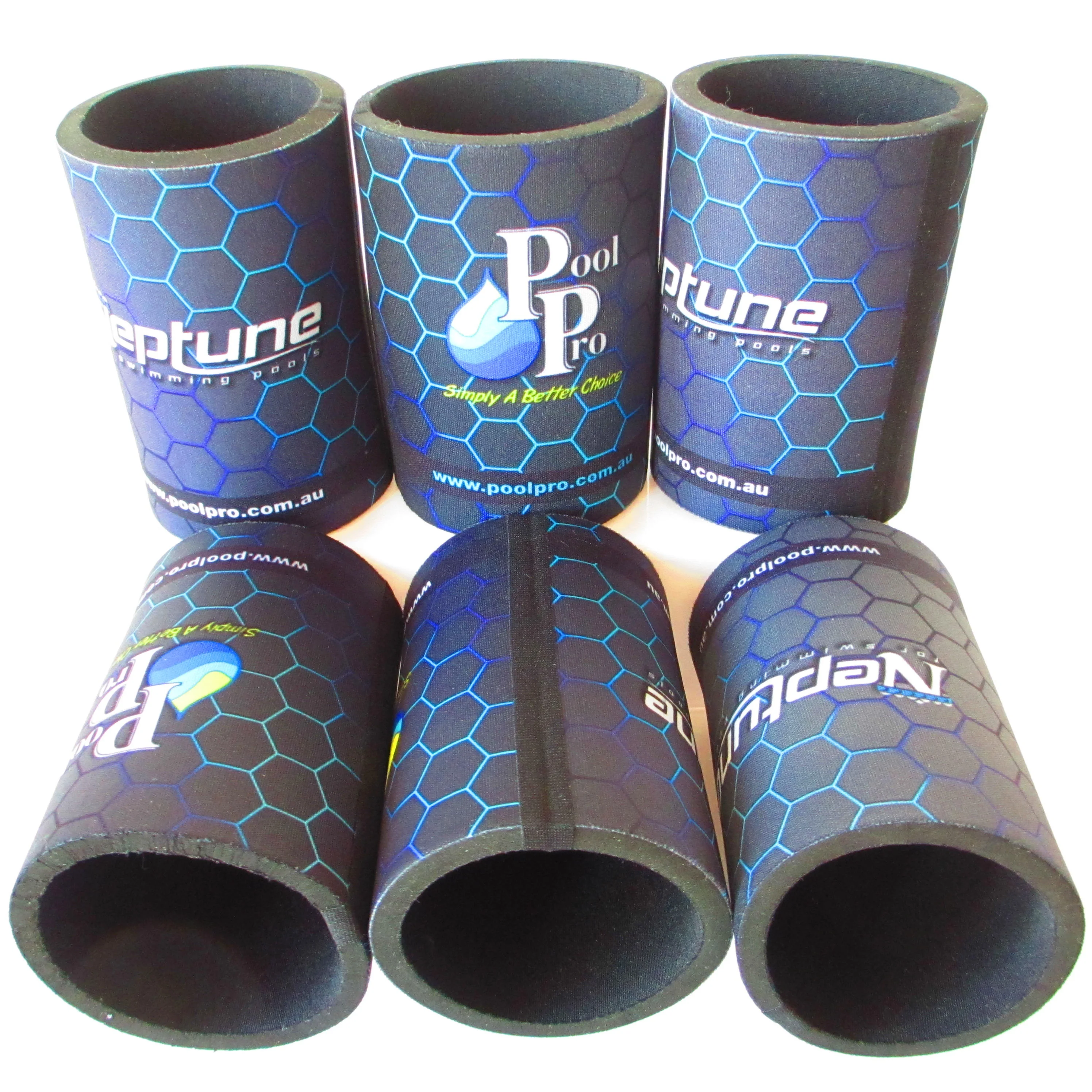 Colorful Beer bottle Stubby Holder with adhesive tape on the seam