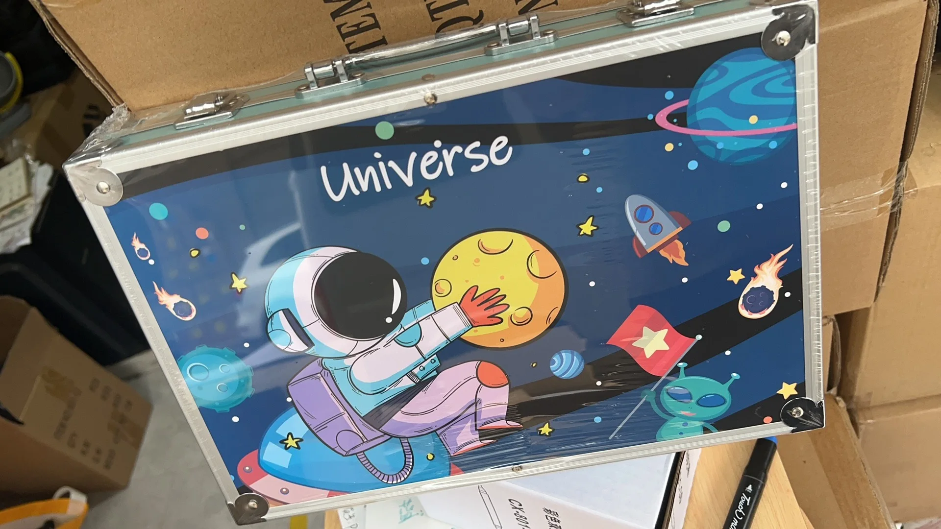 Factory Direct Selling Children School Supplies 145PCS Aluminium Box Kids Art Set Drawing Painting Brush Coloring Case Art Kits