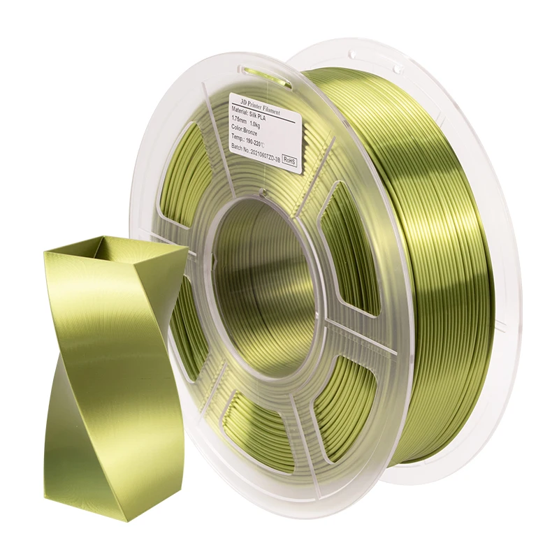 Vacuum package iSANMATE pla silk filament compound 3d printer silk filament 1.75mm 1kg PLA silk bronze  filament