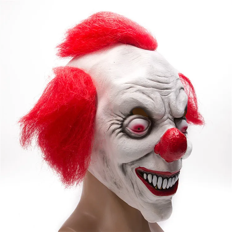 
2019 TV Clown Mask Costume Mask Creepy Evil Scary Halloween Latex Mask 