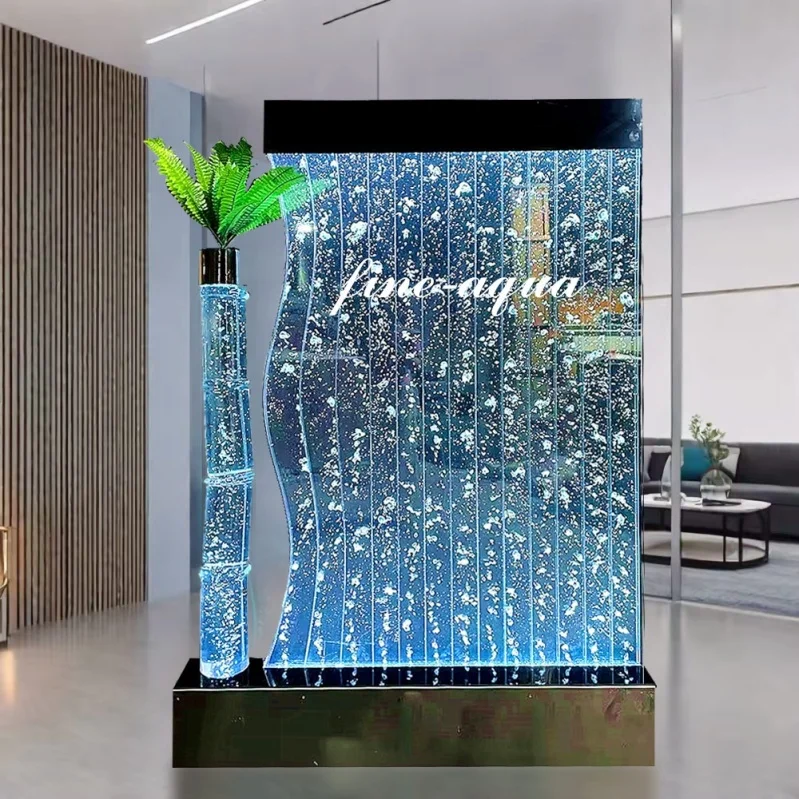 Direct selling LED lighting furniture coconut acrylic bubble screen wall room decoration