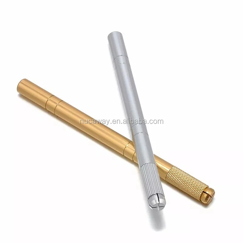Manual Permanent Makeup Embroidered Eyebrow Tattoo Pen Caneta Tebori Microblading Stainless Steel Material Lock-Pin Device