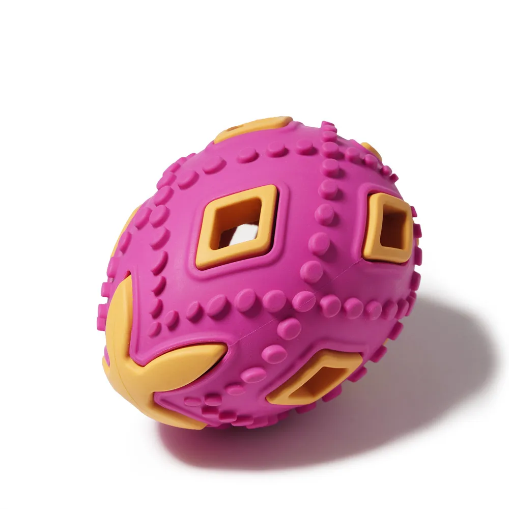 New Custom durable interactive egg shape pet dog Training puzzle feeder treat dispensing toys ball