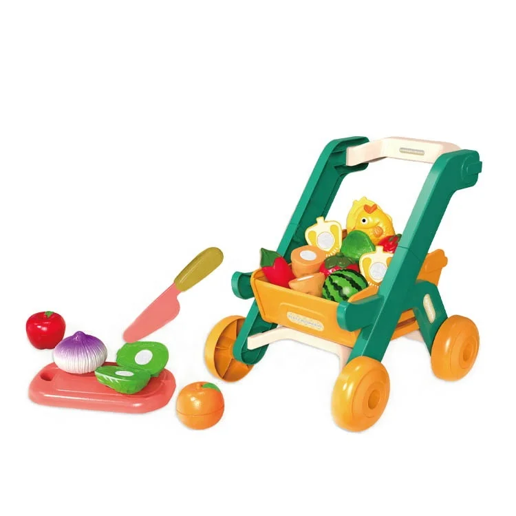 43 PCS Supermercado Juguete Kids Role Play Simulation Supermarket Toys Mini Shopping Cart Toy