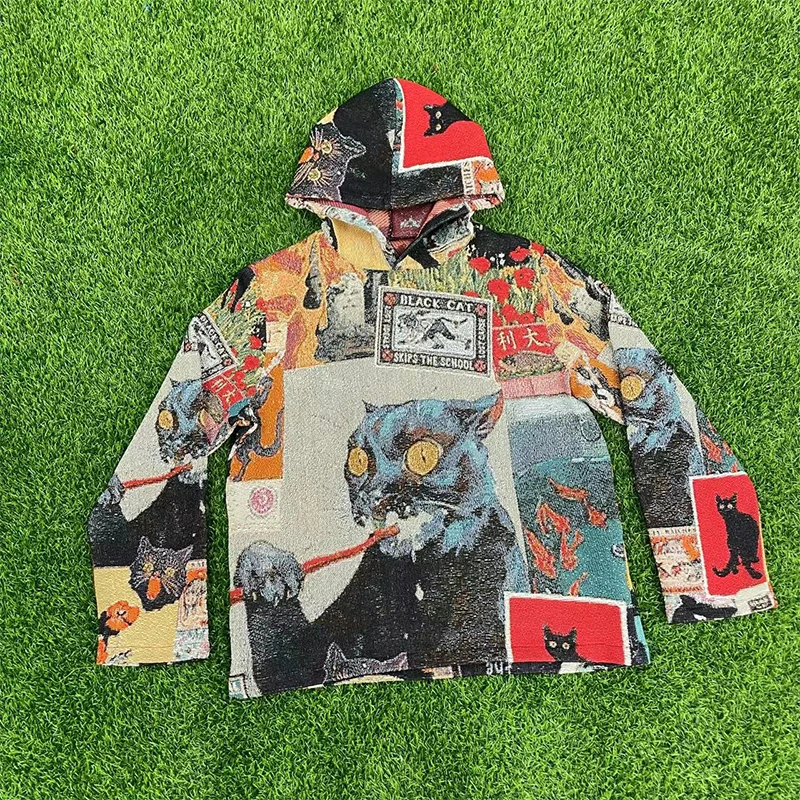 unisex casual wear street wear custom tapestry clothing tapestry woman/men hoodie