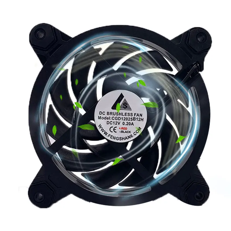 12025 120mm Computer Rgb Cooling Cooler Fan Pc 12v24v Dual Led Ring Multicolor Remote Pc Cooling Fan