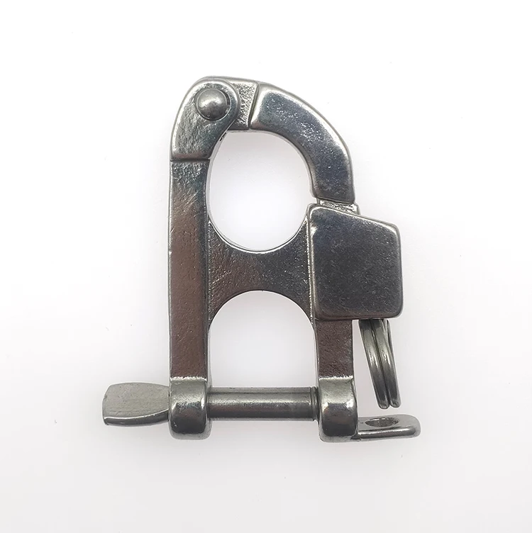 Stainless steel Quick release fixed snap shackle for marine and industrial rigging aplications