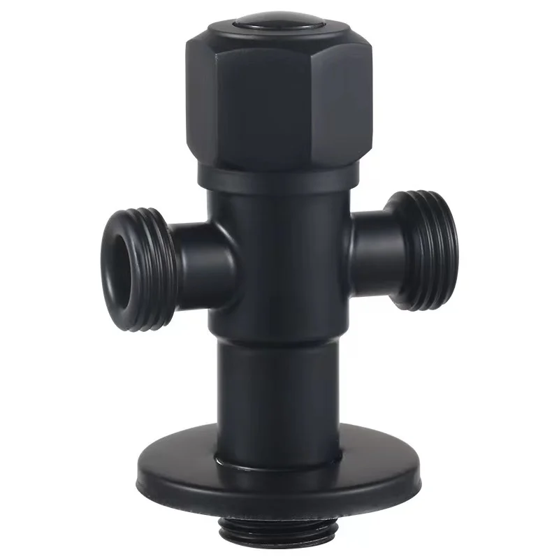 Factory Direct Cheap Price Stainless Steel Water Stop Valve Hot Sale G1/2 Matte Black Sus 304 Angle Valve