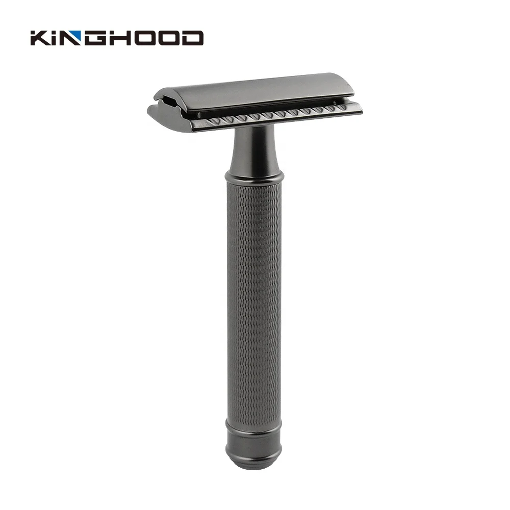 Traditional Design High Quality Mens Copper Metal Handle Double Edge 3 Pieces Shaving Safety Razor