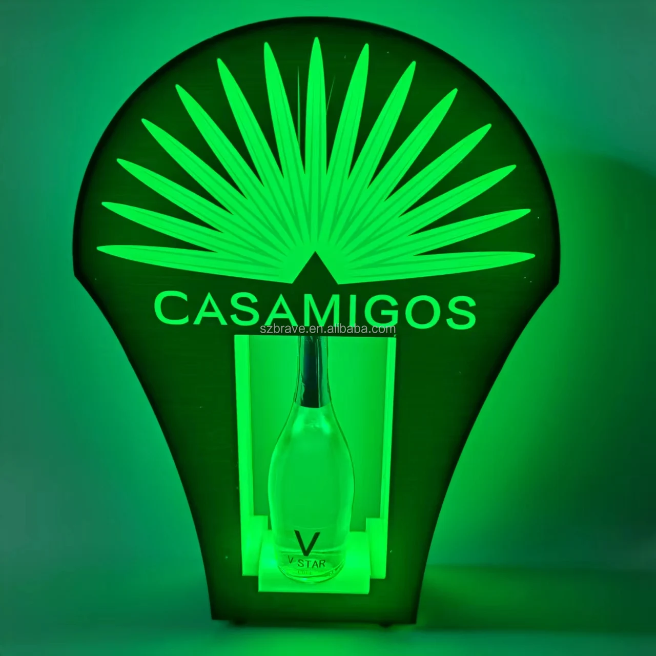 Factory Wholesale Bright Blue LED Light Single Bottle Ciroc Vodka Bottle Presenter Glorifier Display