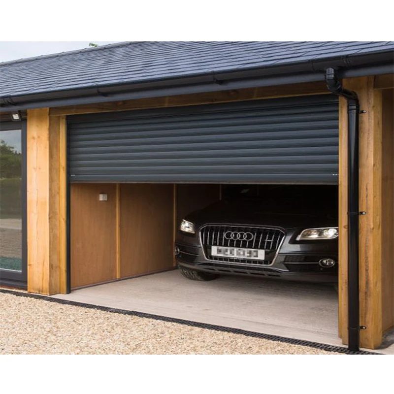 Aluminum Garage Door Automatic Villa Aluminum Alloy Frameless Composite Mirror Glass Garage Door