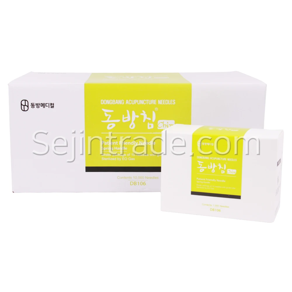 Disposable Sterile ACUPUNCTURE NEEDLE Blister Spring Type, Stainless Steel Acupuncture Dong Bang Needles  DB106A (1,000 PCS/BOX)