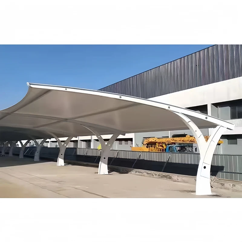 Оптовая Продажа с фабрики OEM ODM индивидуальный водонепроницаемый стальной каркас PVDF-покрытие мембранная структура навес тент для парковки автомобиля