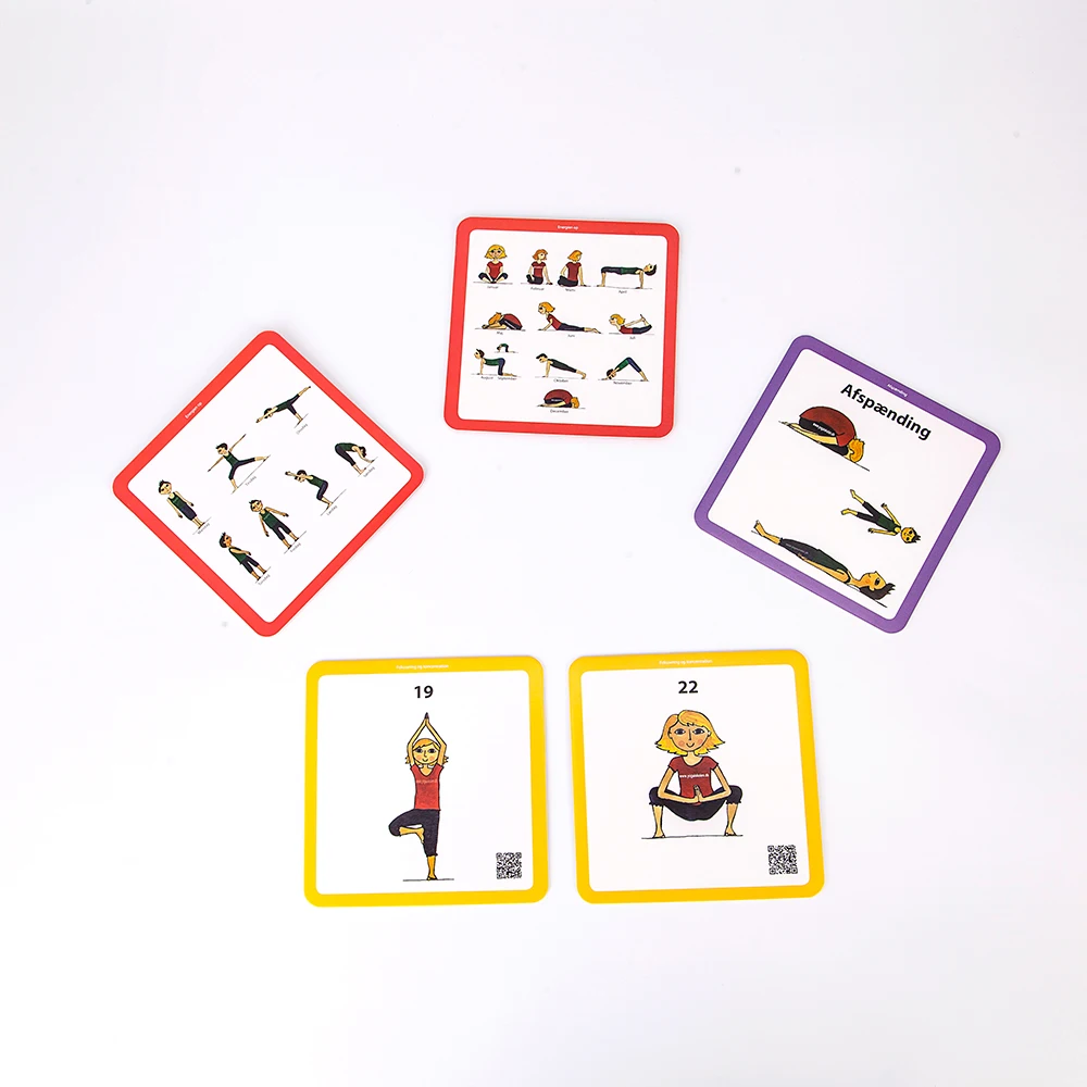 Custom Printing Physical Training Exercise Sports Souvenir Cards Yoga Card Game For Adults