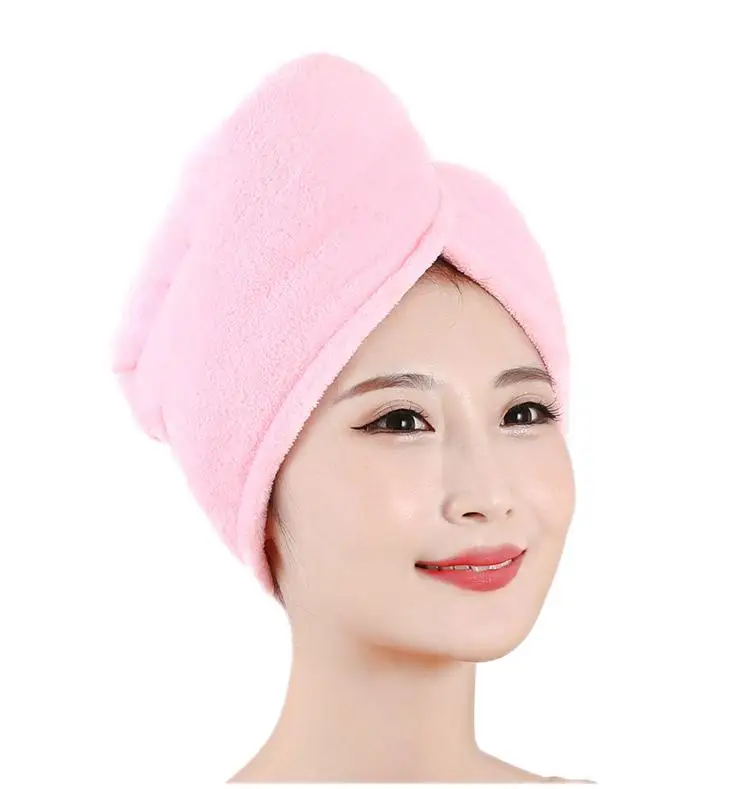 Заказанное кольцо спа женская супер абсорбент Quick Dry для полотенец для ванной комнаты с пуговицы твист обруч полотенце из микрофибры для волос