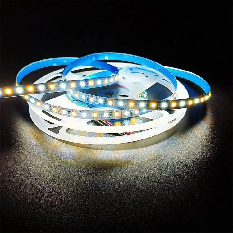 5V/12V/24V  5MM 8MM SMD 2835 120 Leds/m Factory direct sales DC12V SMD 2835 led flexible light dual color temperature strip