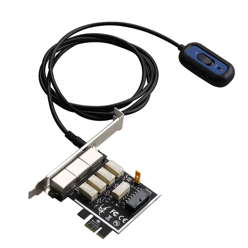 Physical isolation card 3port RJ45 10/100/1000Mbps plug and play Hard disk isolation card