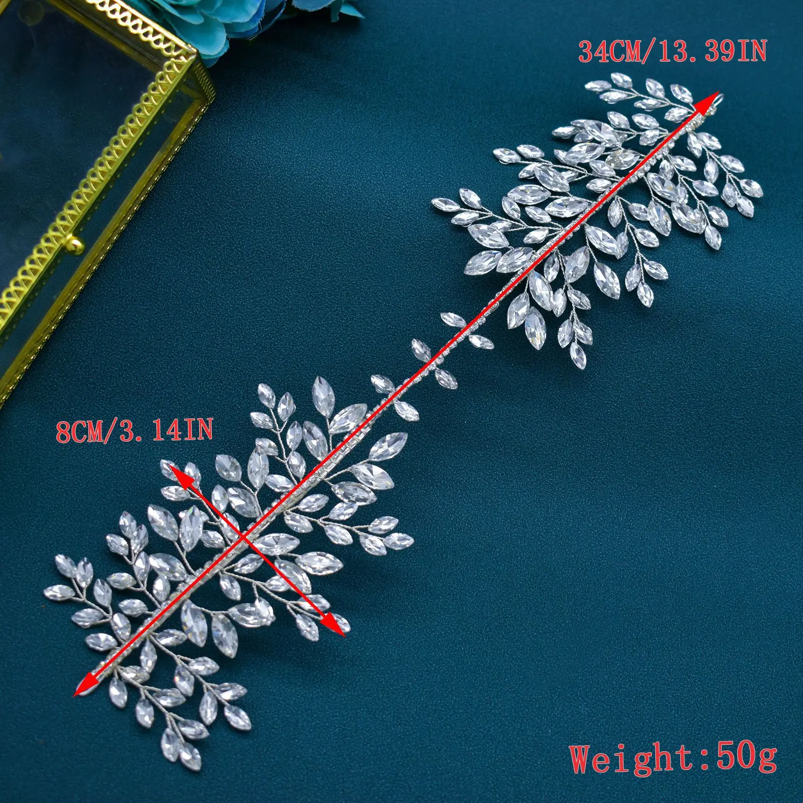 Fashion bridal hair accessories wedding handmade crystal handmade tiara wedding headpiece bridal