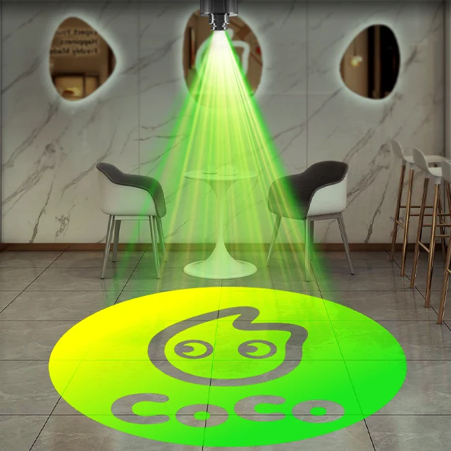 advertisement light floor advertising projection led light ice cream cone auto color changing projector f30 logo projector