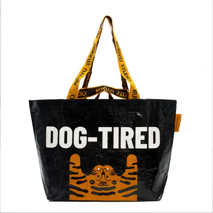 Factory Direct Custom Korea Pink Laminated Block Bottom Bags Pp Woven Bag