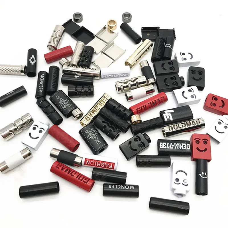 Eco-Friendly custom logo alloy metal draw cord end stopper for clothes