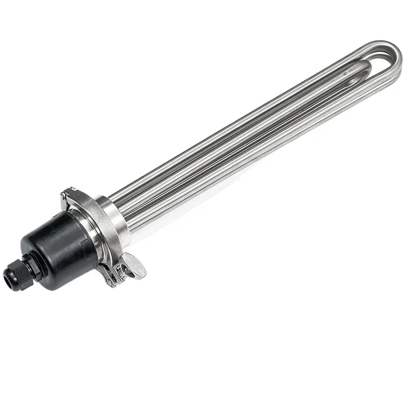 6kw/9kw/12kw Clamp ultrasonic electric heating pipe Flange electric heating tube dry burning 304/316 Heating pipe