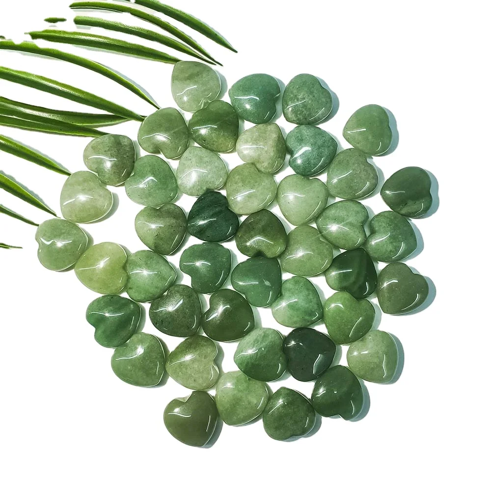 Natural Mini Green Aventurine Crystals Stone 3CM Loving Heart Healing Crystal Green Aventurine Small Crystal Hearts
