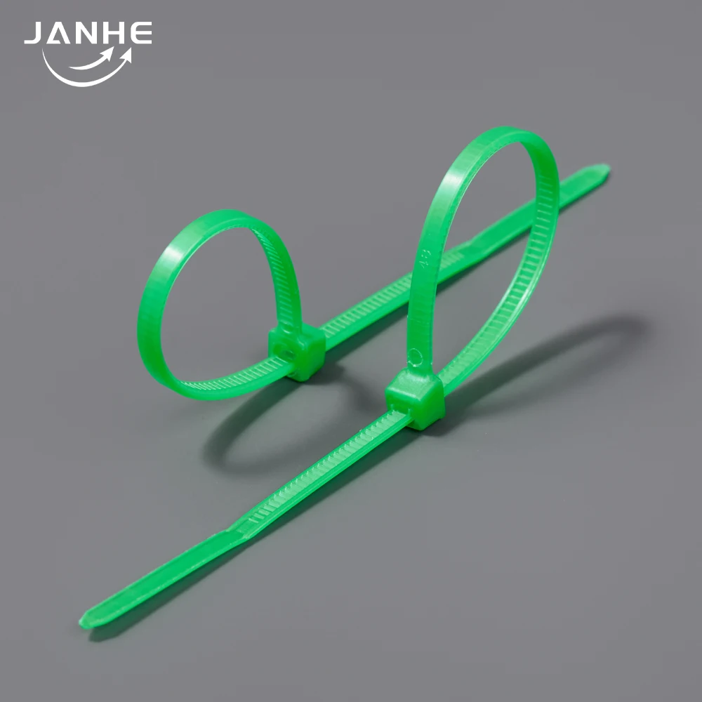 White 100mm Nylon Cable Ties Self-Locking Plastic Manual Zip Ties for Packing Wire Fastener Strip