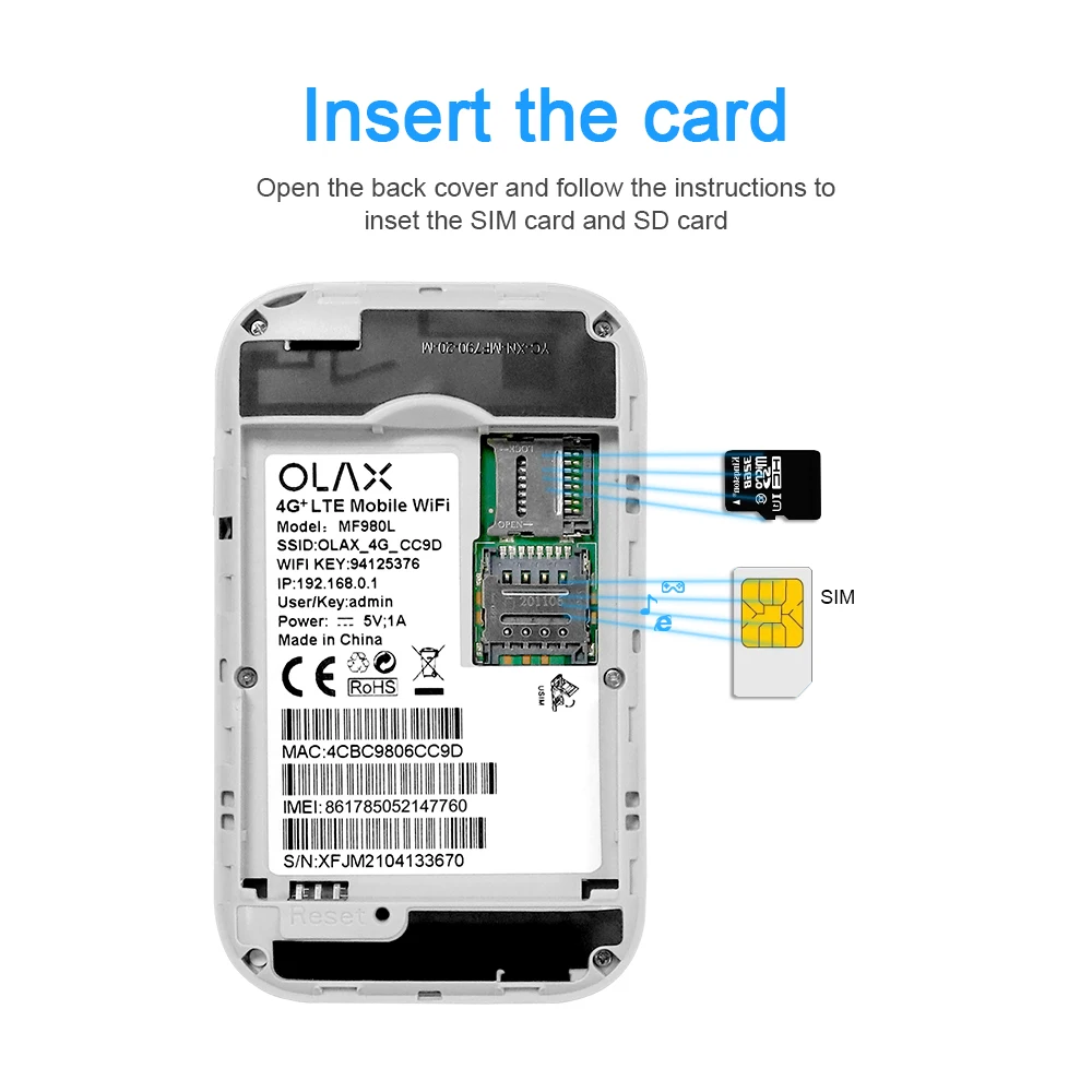 OLAX MF980L Pocket Wifi Router 4g Mobile Wifi Wireless Router