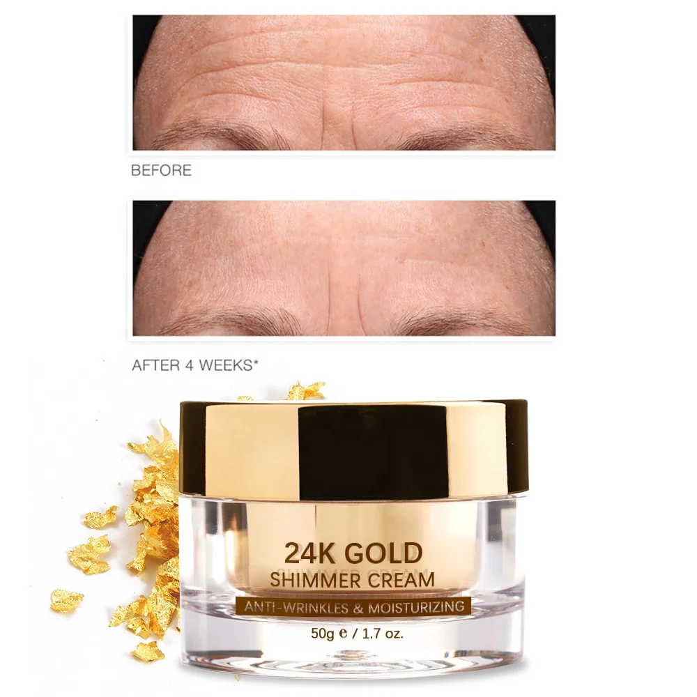 Korea Beauty Skin Care Anti Wrinkle Facial Pure Bio Nano Face 24K Gold Skin Whitening Cream