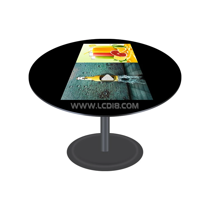 21.5 32 43 inch round interactive multi touch screen table smart Waterproof Interactive Table LCD  Indoor coffee table display