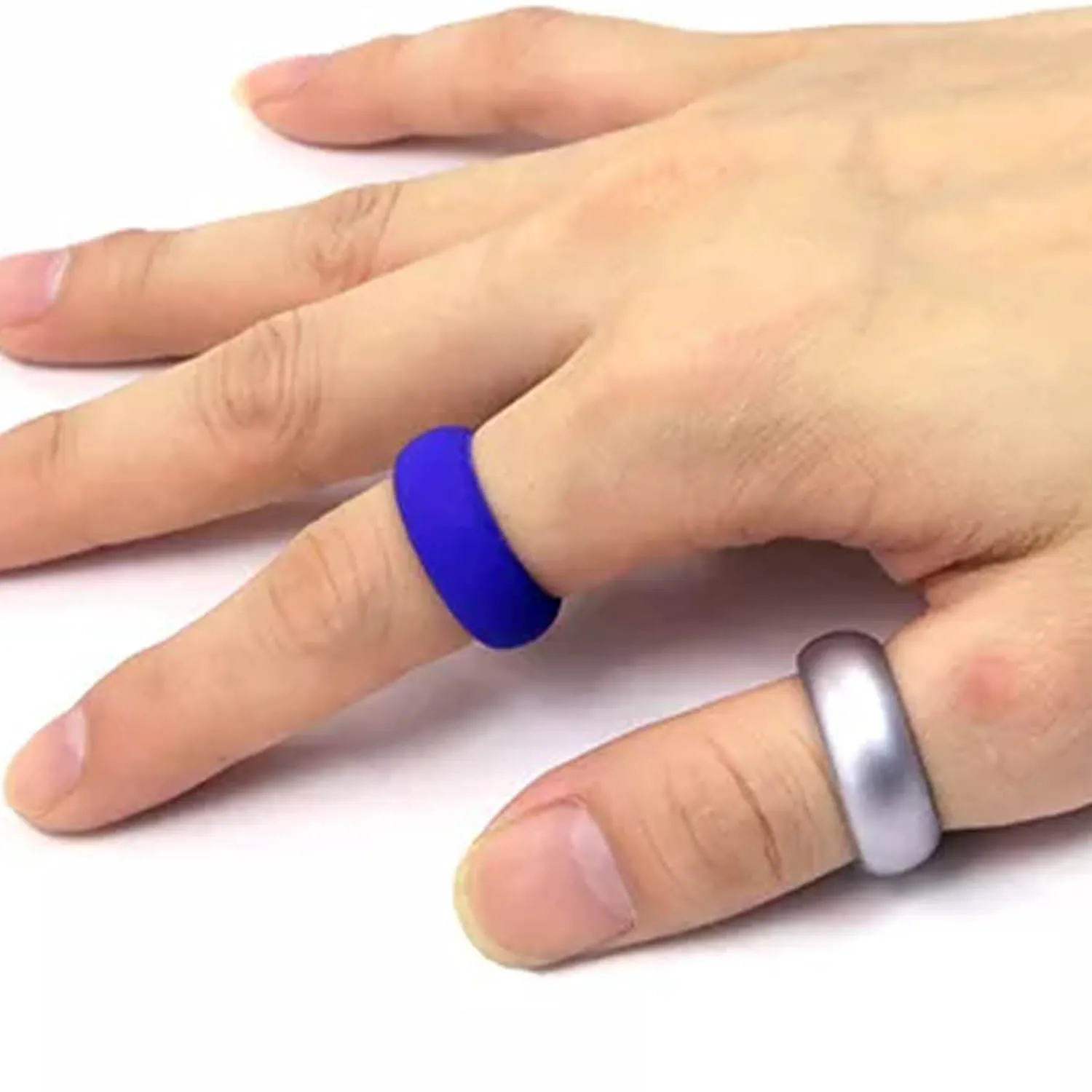 Silicone Wedding Rings Safety Rubber Wedding Bands Athletic Ring for Active Men Best Alternative for Work, Sports Ring