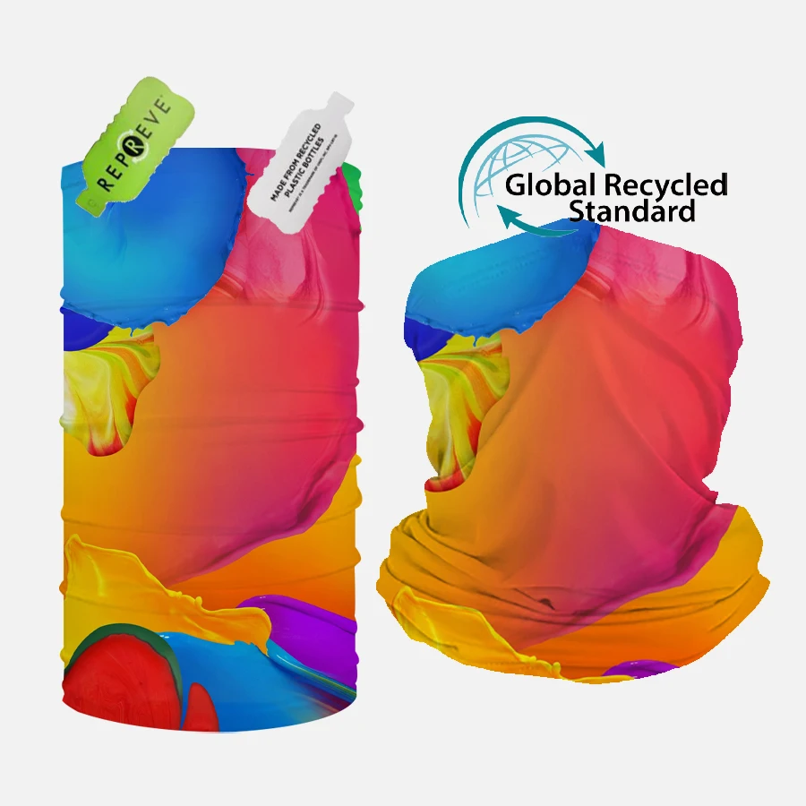 100% polyester fabric custom design cycling UV dust magic tube face cover bandana neck gaiter buffs