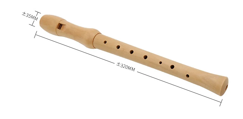 Recorder. Recorder Flute Wood Wind Instrument Flute Tide Music Maple Wood 12 Inch Educational Toy Natural CN;SHN TD097