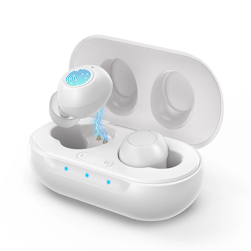 customizable senior rechargeable hearing aid elderly use with charging box