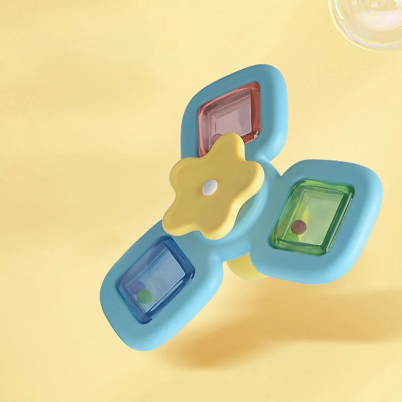 Cartoon Fidget Suction Cup Spinner Toy Summer Infant Silicone Baby Toys Rotating Rattle Educational Montessori Bath Toys_9