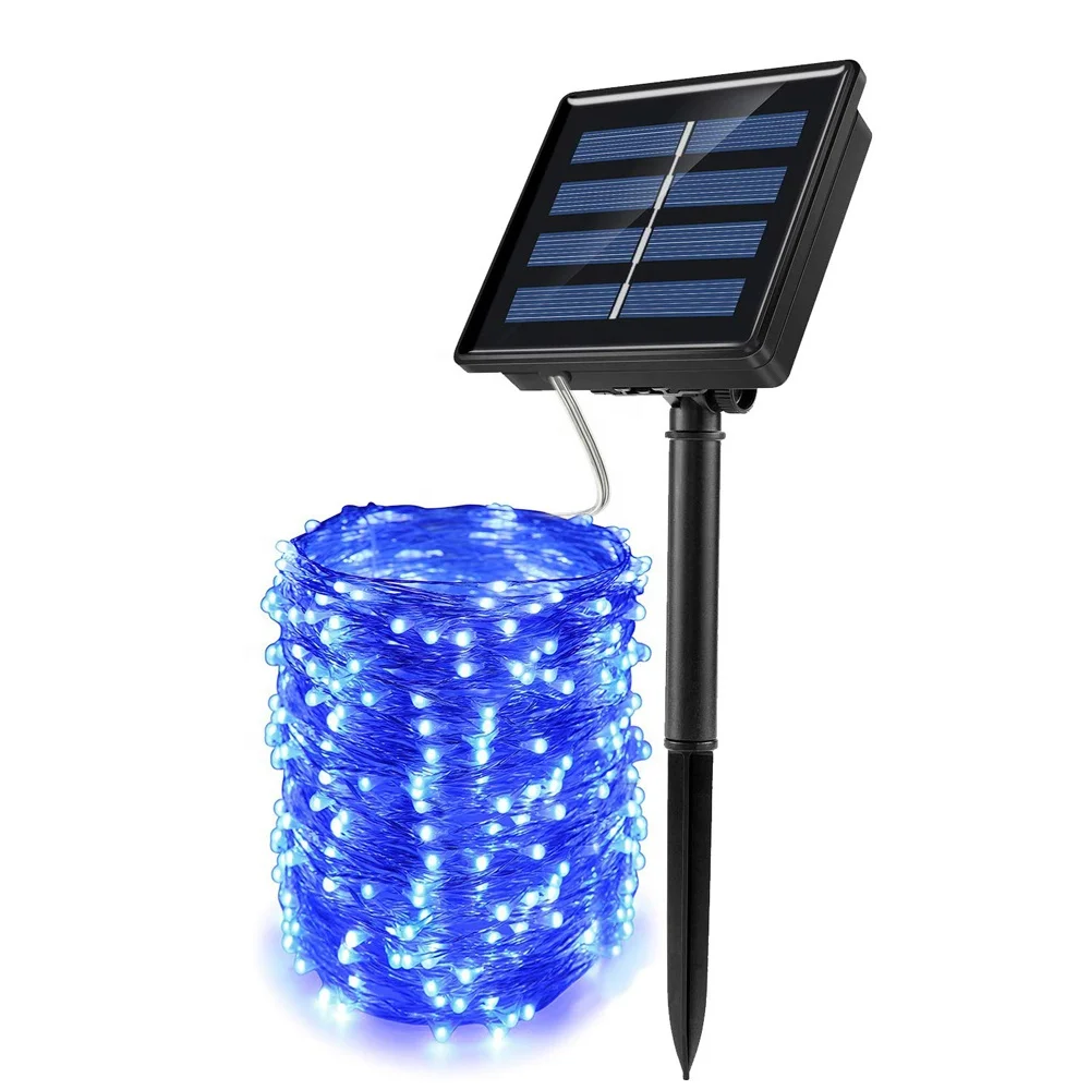 
Wholesale IP65 waterproof 200led christmas decorative fairy lights solar power string light blue 