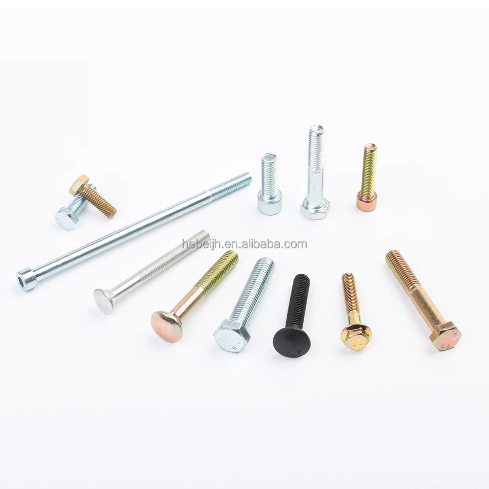 Full thread hex bolt Galvanized Carbon steel Hex bolt 4.8/8.8 class bolt