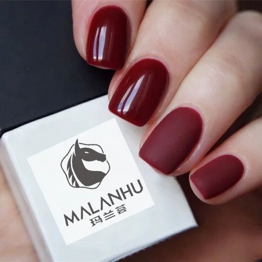 Malanhu private label matte velvet top coat gel polish free sample good quality for nail art