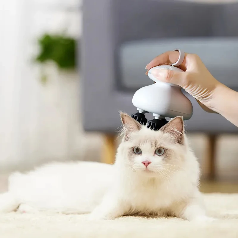 Electric Silicone Waterproof Hair Scalp Massager Rechargeable Heat Head Scalp Relax Massager For Human And Pet