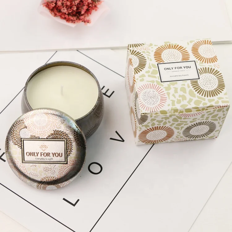 classic tin can aroma candle soy wax coconut wax scented candle gift box set