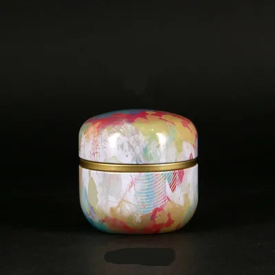 P105 Tea tin box flower tea pot tin pot household custom LOGO seal pot spot  Japanese tea can