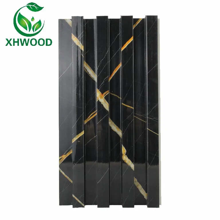 Modern interior decorative WPC indoor wall panels 3D Fluted Waterproof flame retardant WPC Wall Panel