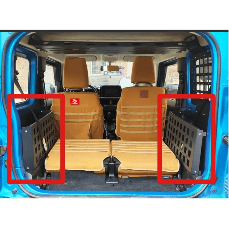 JOLY Car Rear Seat lateral Aluminum Luggage Storage Basket for jimny JB74 JB64