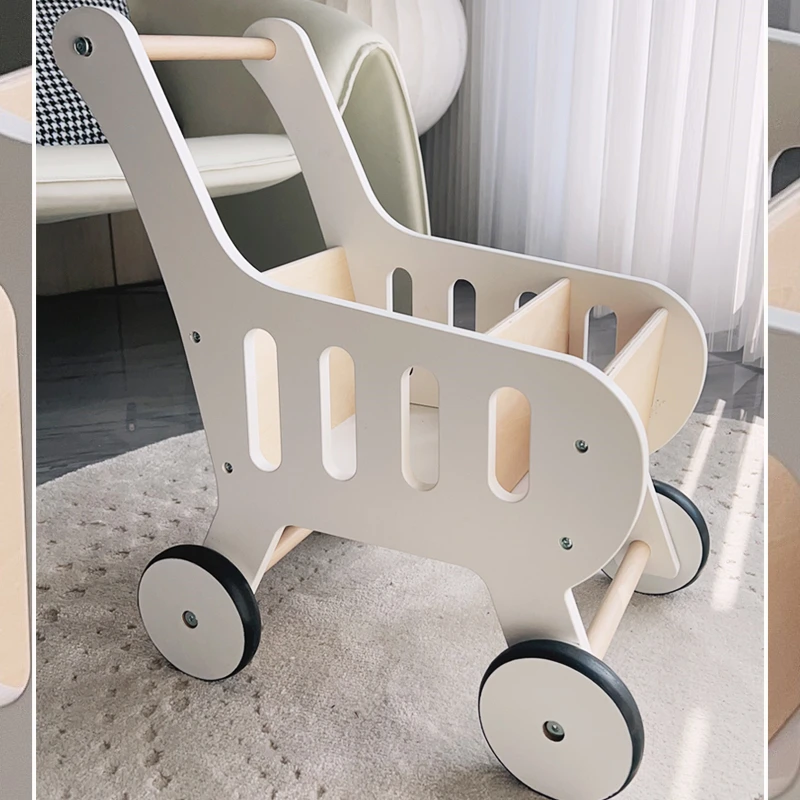 Wholesale Baby Learning Walker Push Cart Toy Wooden Kids Shipping Cart