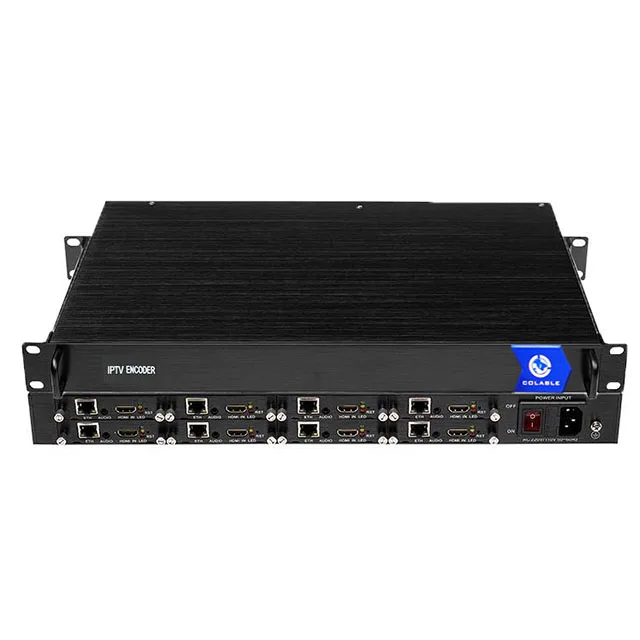 8 каналов HD RTMP SRT Mpeg4/H.264 IPTV потоковый кодировщик COL8108H