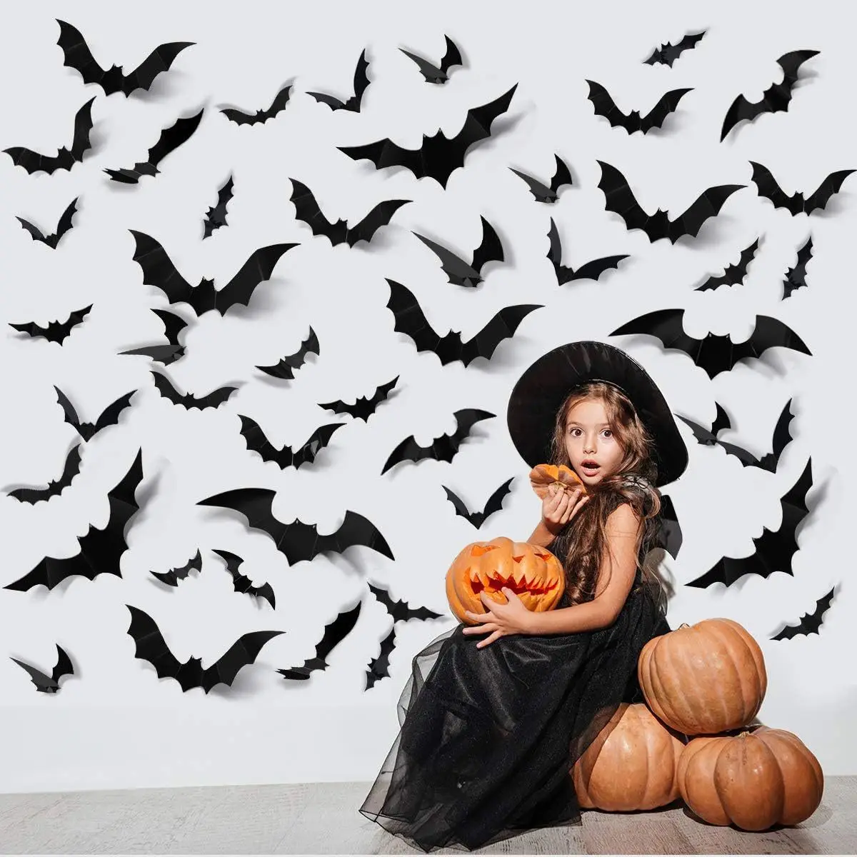 Furniture Windows Yard Decoration Outdoor Lawn Ghost Party Decor Halloween Decoration 3d Bat Wall Stickers