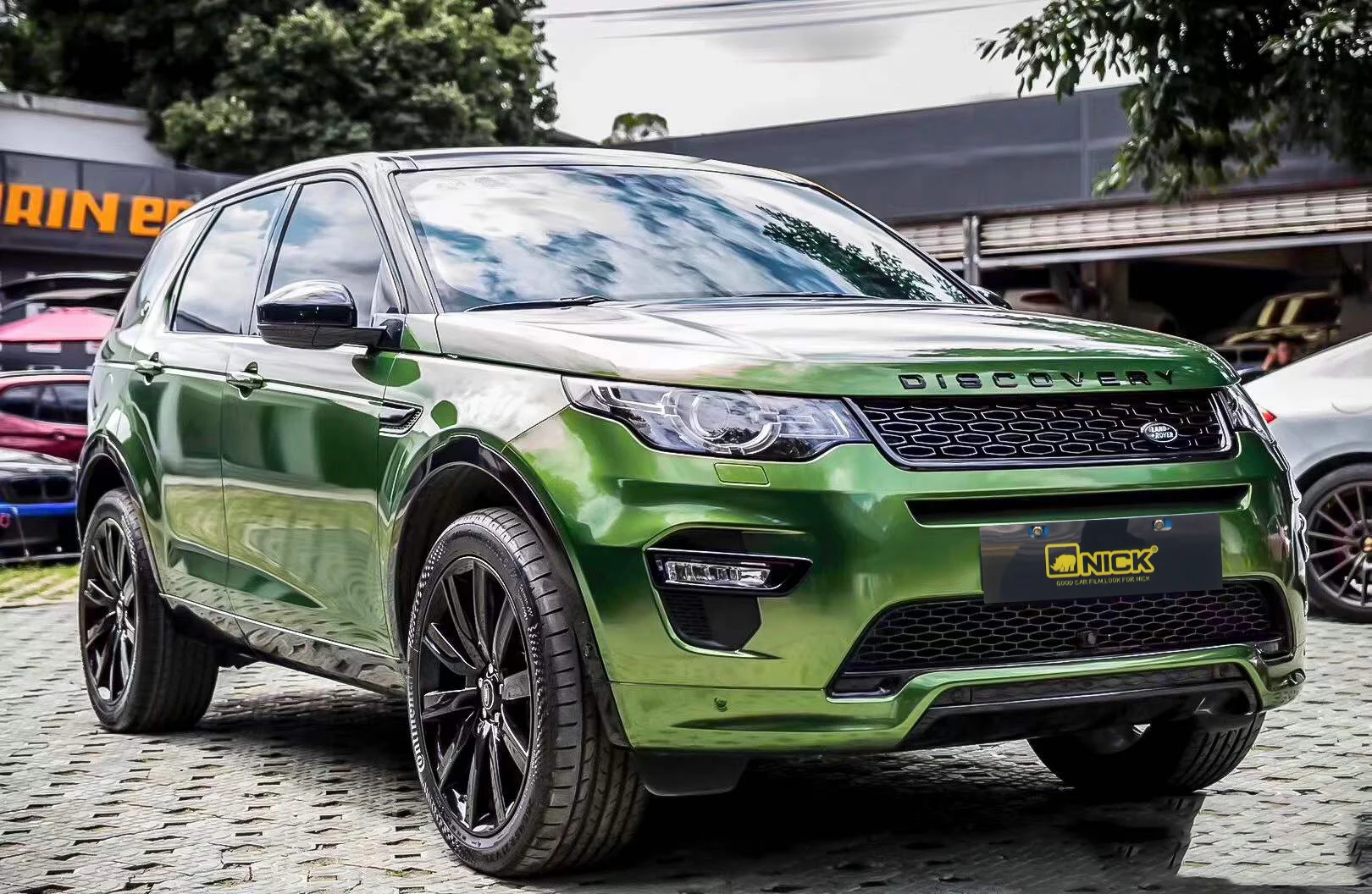 Ультраглянцевая подложка из ПЭТ без апельсиновой корки оригинальная краска Mamba зеленая автомобильная пленка